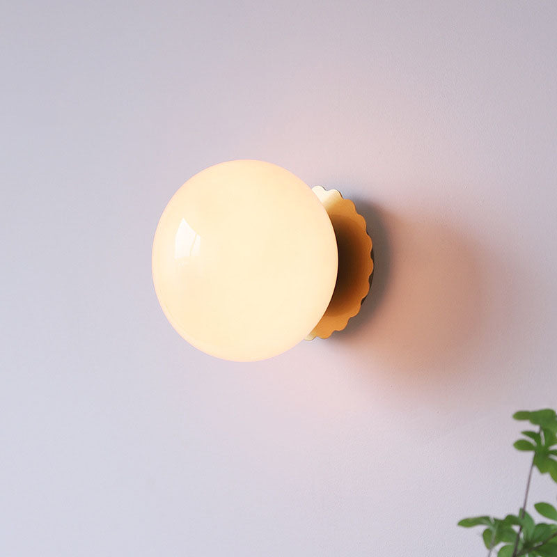 Modern Minimalist Glass Globe Wall Light | 1-Light