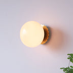 Modern Minimalist Glass Globe Wall Light | 1-Light