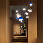 Edith Modern Bubble Suspension Light. Black/Gray/Blue/Pink. Living Room