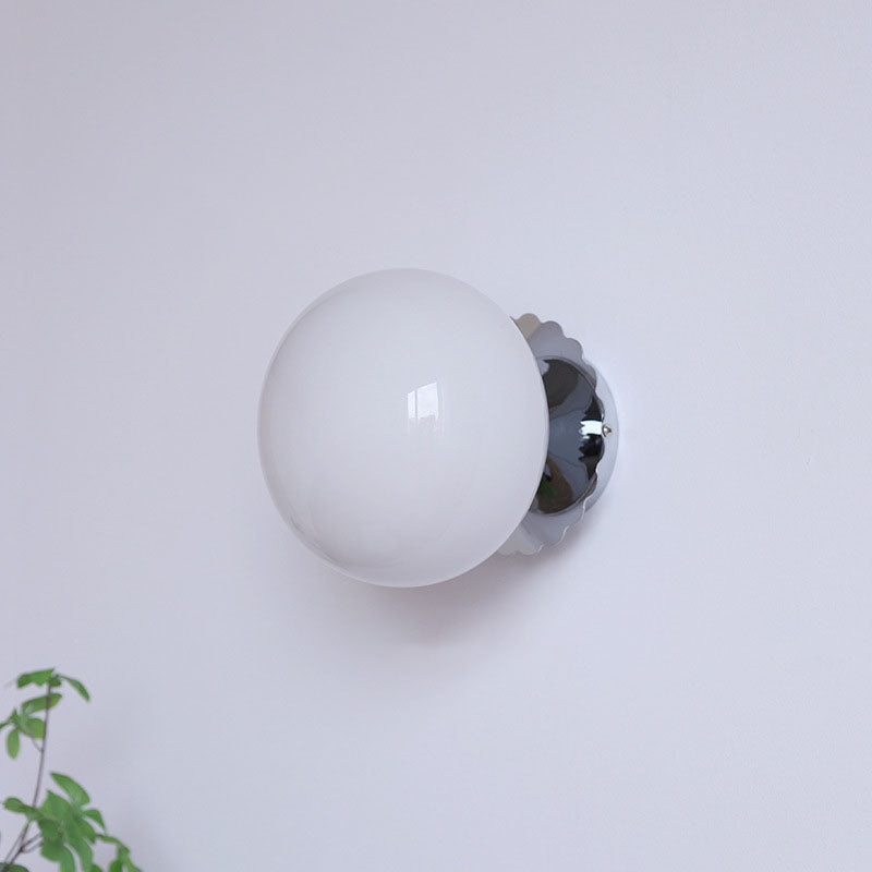 Modern Minimalist Glass Globe Wall Light | 1-Light