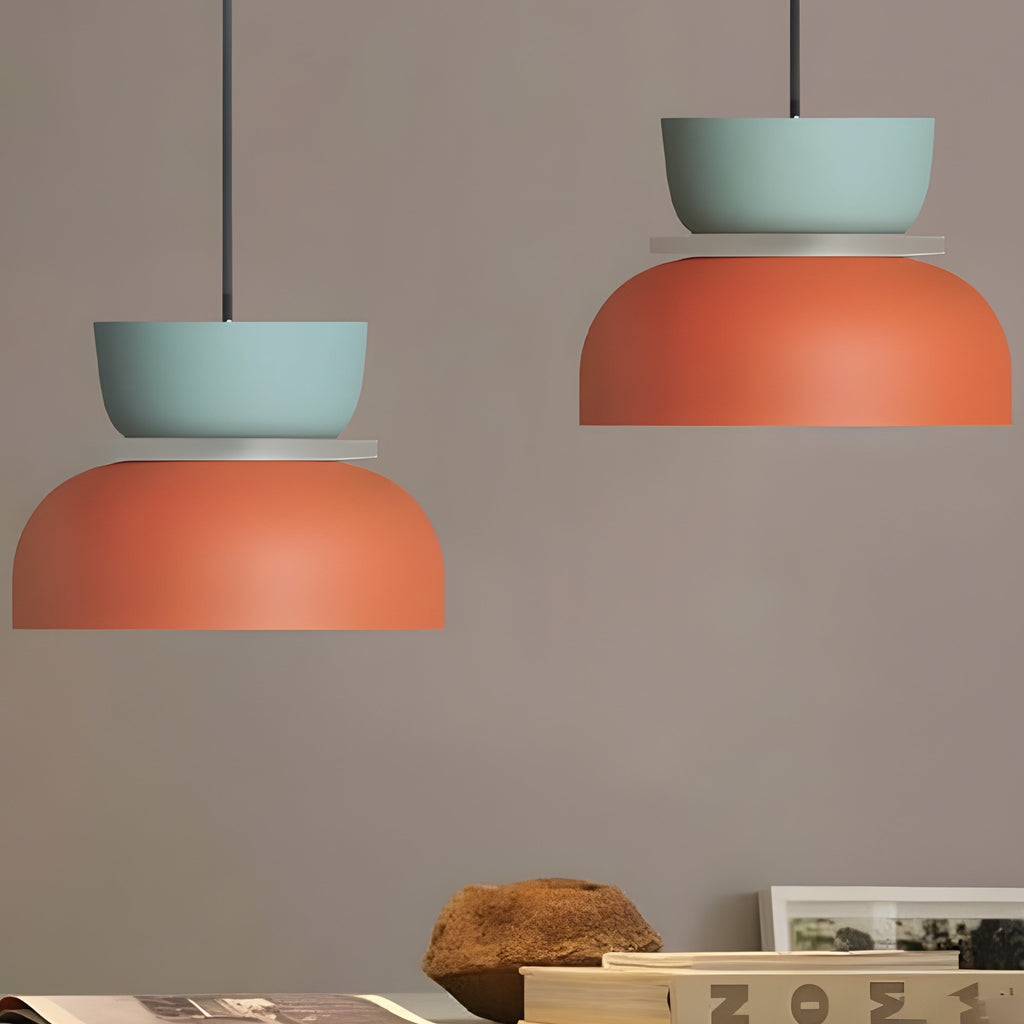 Irina Colorful Bowl Shade Pendant Light