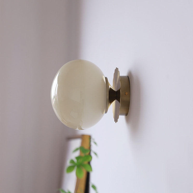Modern Minimalist Glass Globe Wall Light | 1-Light