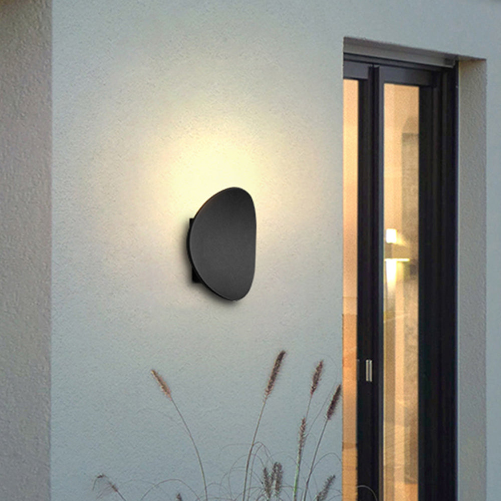 Modern Minimalist Pebble-Shaped Waterproof Outdoor Wall Light