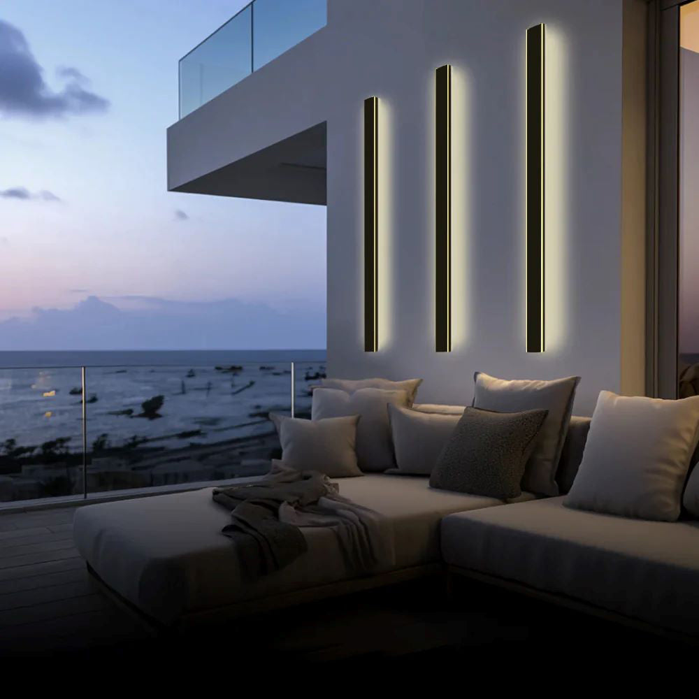 Edge Ripple Minimalist Linear Waterproof Outdoor Light