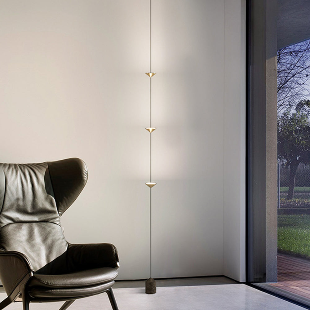 Ray Minimalist Linear Floor Lamp, 3 Bulbs, Bedroom
