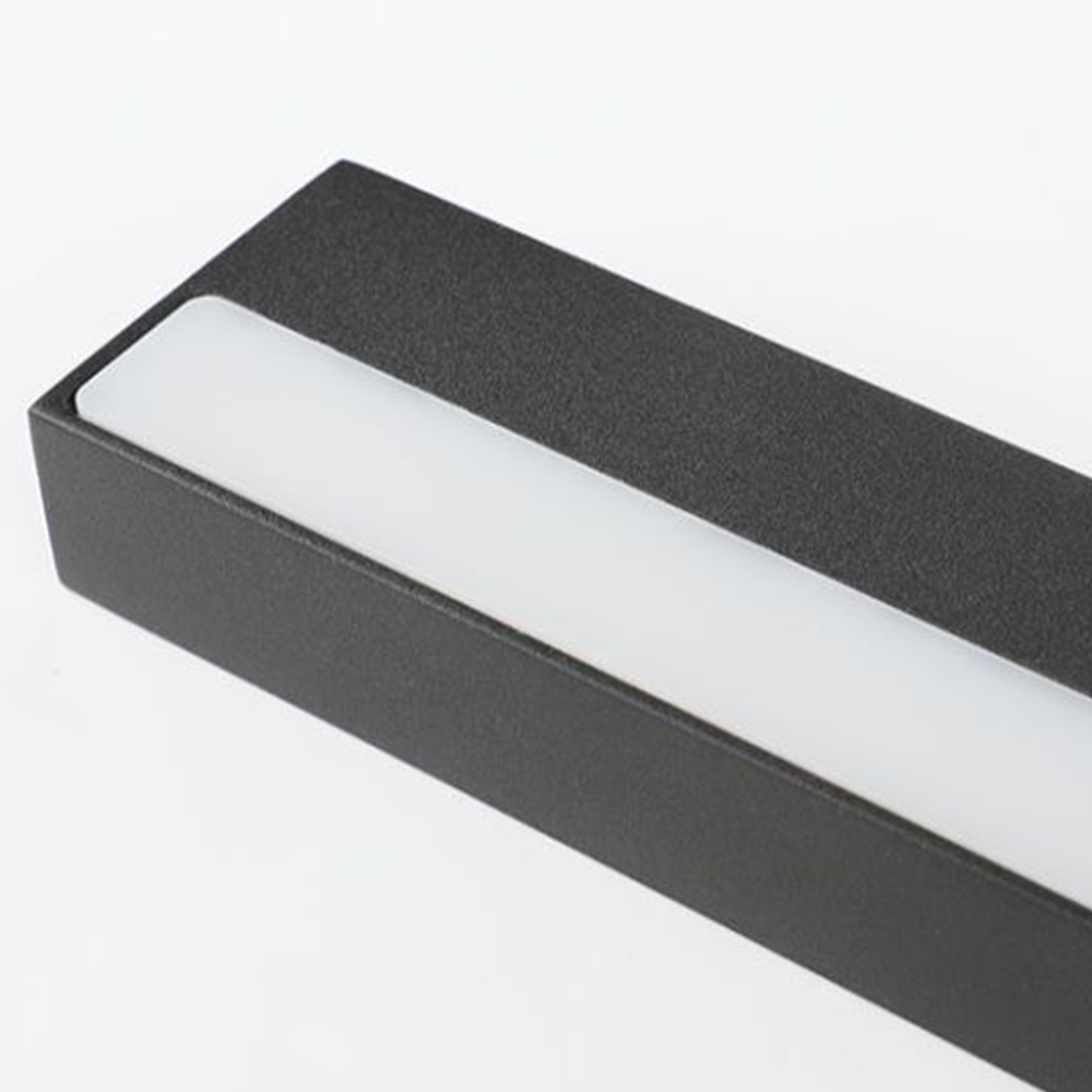 Arisha Wall Lamp Indoor Mirror Front Black Rectangular Bath/Bedroom