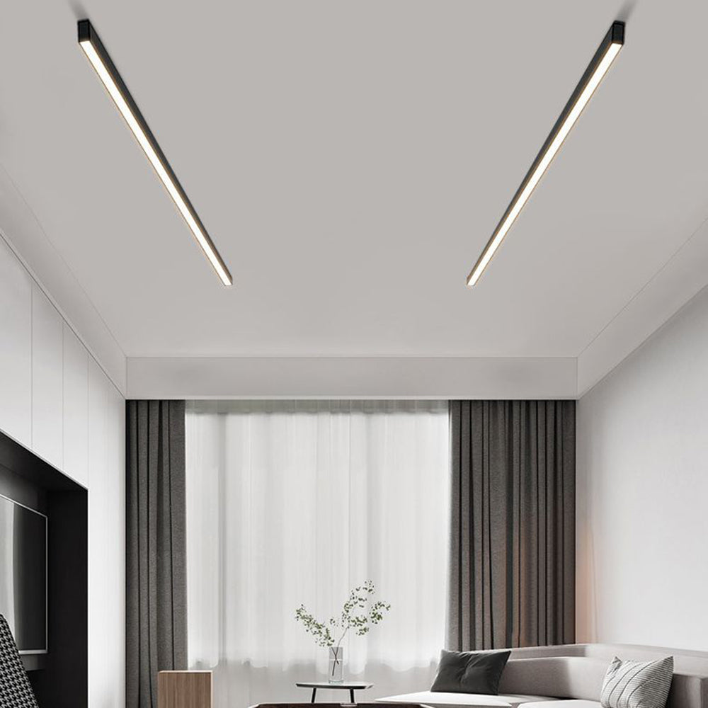 Solin Modern Linear Black Ceiling Light for Living Room