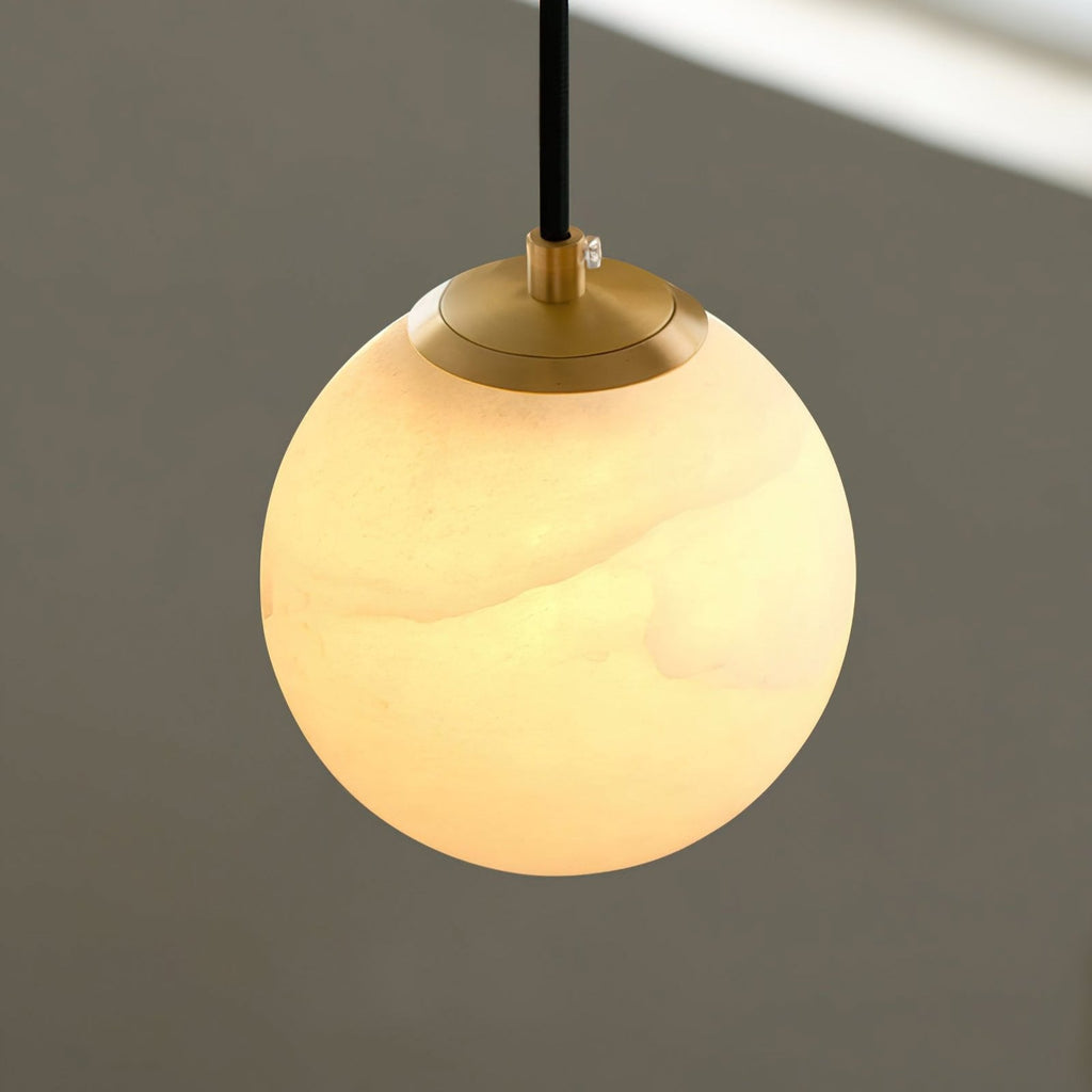 Alabaster Globe Modern Pendant Light