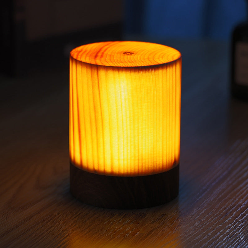 Stylish LED Table Lamp - WoodGlow
