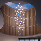 Edith Modern Bubble Suspension Light. Black/Gray/Blue/Pink. Living Room