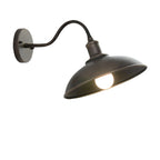 Industrial Bowl Shaped Iron Outdoor Wall Light
