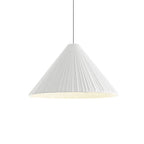 White/Pink/Blue Ribbed Cone Pendant Light Nordic Style 1 Light Living Room Hanging Lamp, 8"/12.5"/16" Diameter