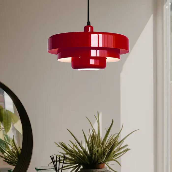 Designer LED pendant lamp with a modern geometric shape