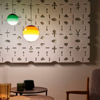 Edith Modern Bubble Suspension Light. Black/Gray/Blue/Pink. Living Room