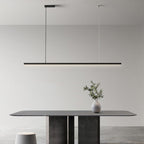 Arisha Minimalist Linear Metal Pendant Light, White/Black