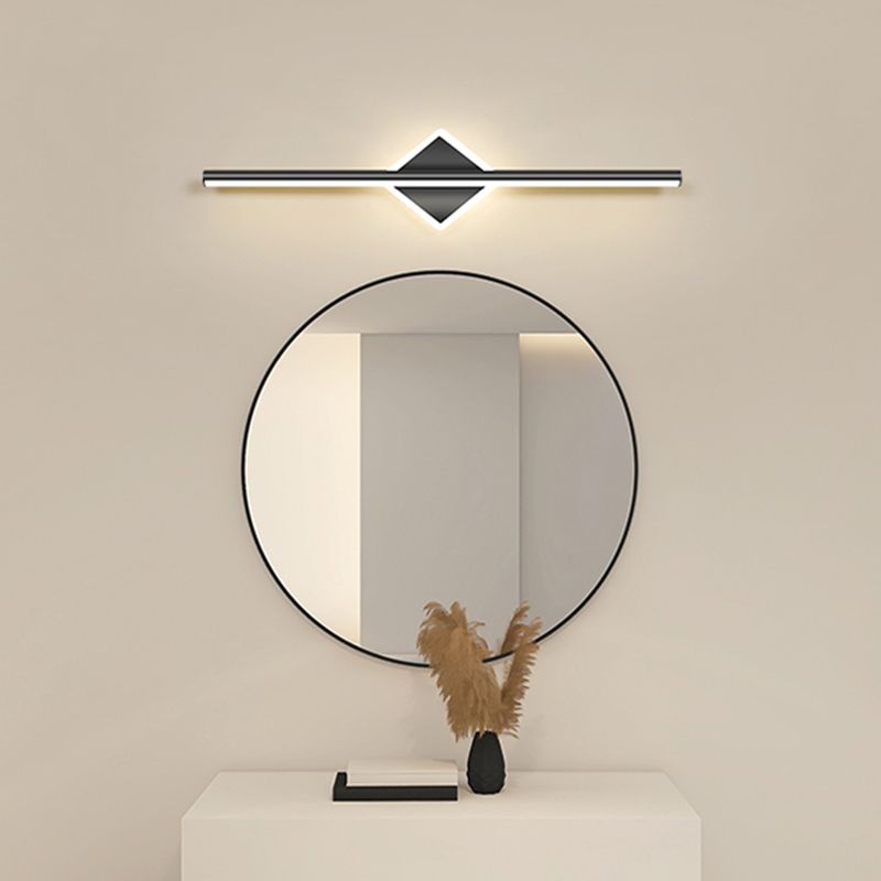Arisha LED Linear Mirror Front Vanity Wall Lamp, Black/Gold