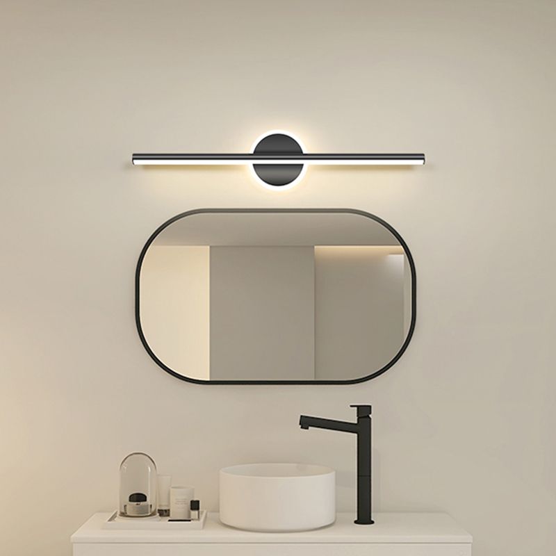 Arisha LED Linear Mirror Front Vanity Wall Lamp, Black/Gold