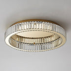 Kristy Modern Art Deco Circular Crystal Flush Mount Ceiling Light Gold