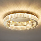 Kristy Modern Art Deco Circular Crystal Flush Mount Ceiling Light Gold