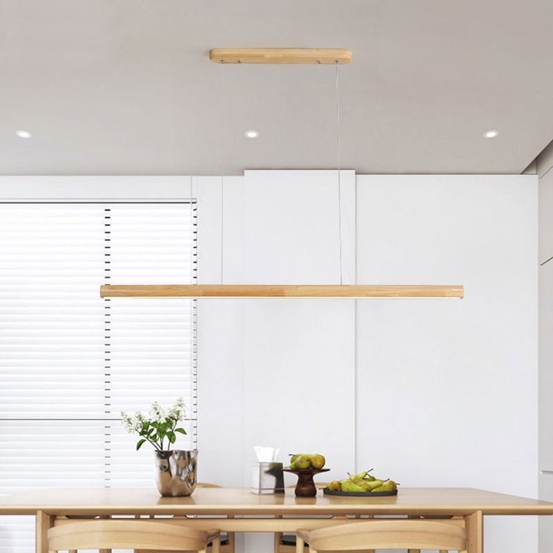 Xylo Linear Suspension Light Design in Wood