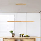 Xylo Linear Suspension Light Design in Wood