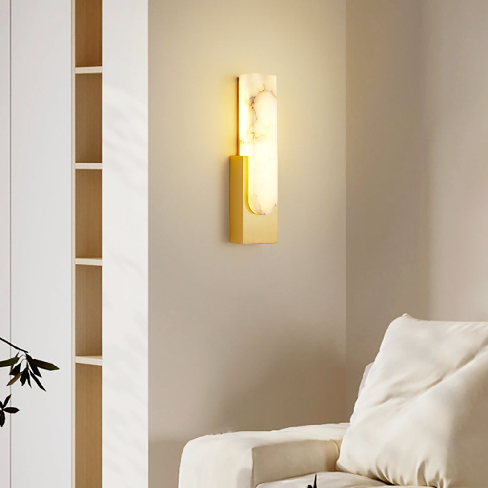 Agatha Modern Artificial Alabaster Minimalist Wall Light