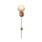 Alabaster Marble Ava Brass Wall Light