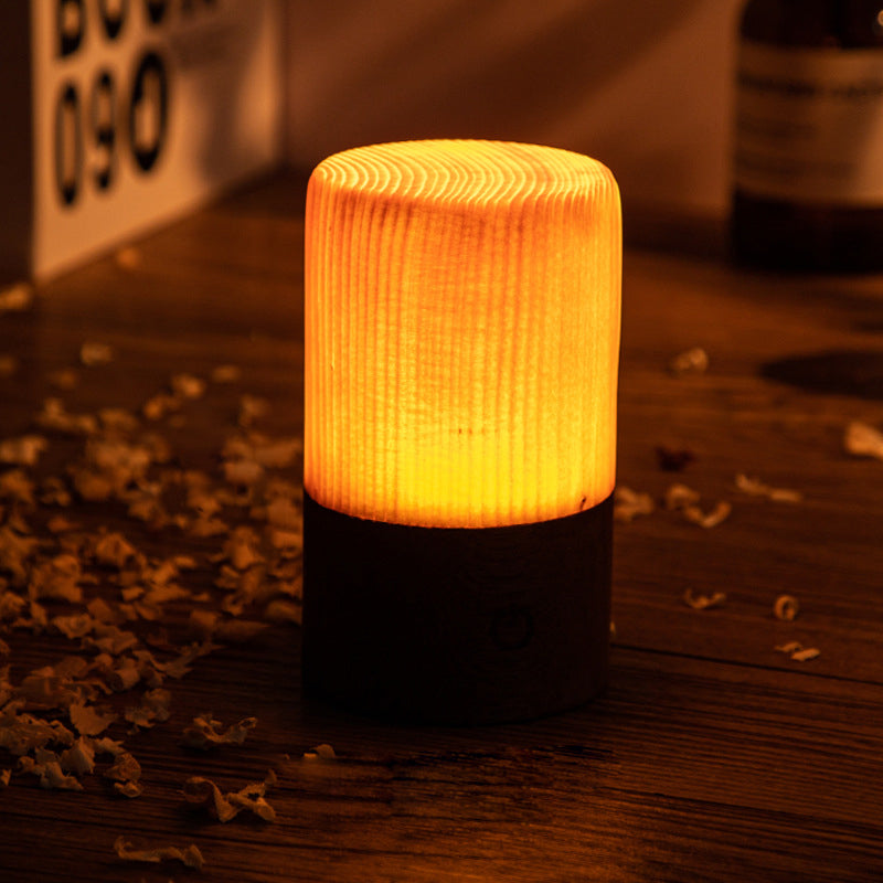Stylish LED Table Lamp - WoodGlow