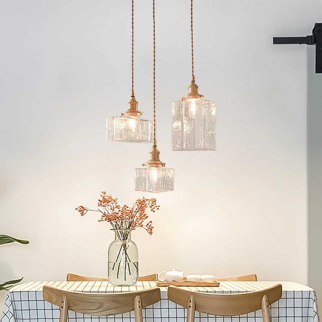 Jewel Brass Vintage Glass Pendant Light