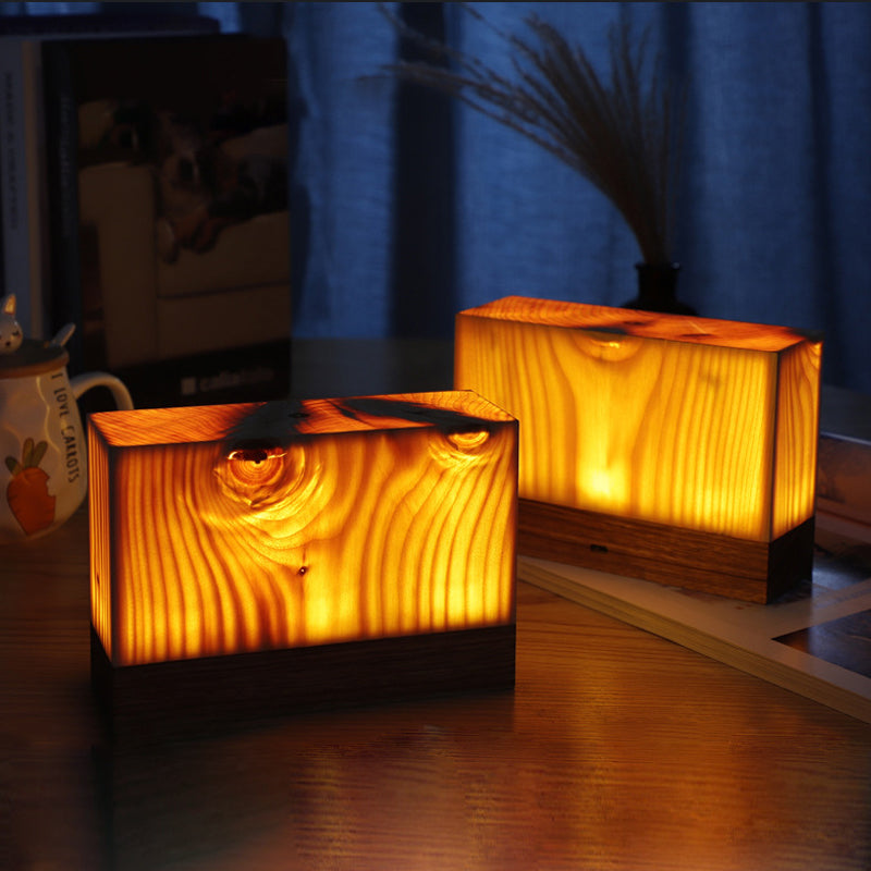 Stylish LED Table Lamp - WoodGlow