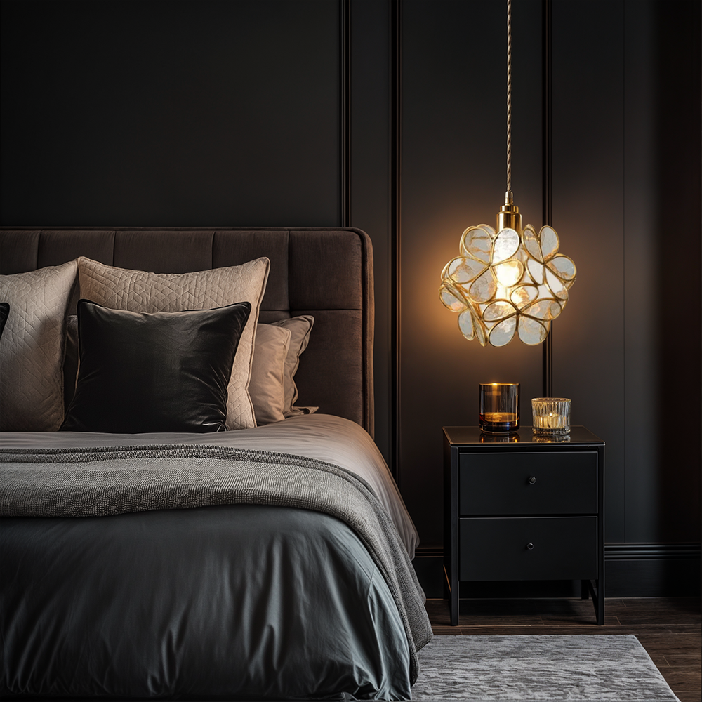 Blooming Nordic Flower Glass Pendant Light