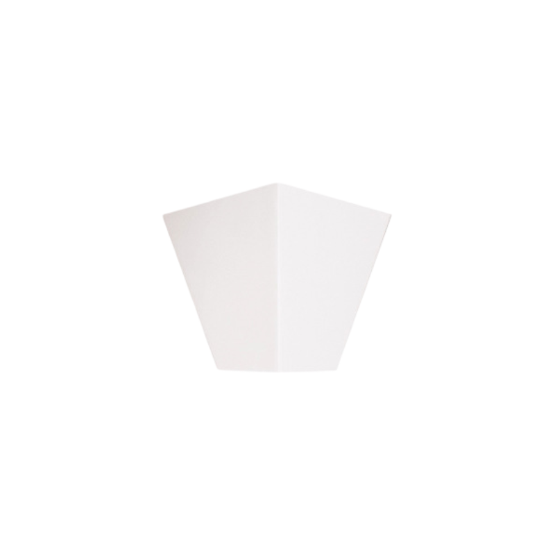 Eden White Modern Geometric Plaster Wall Light