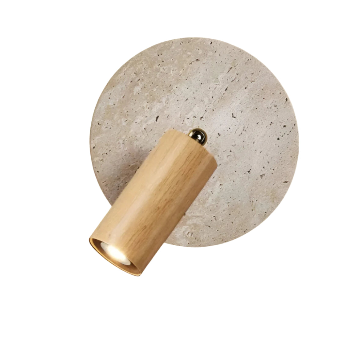 Travertine Modern Rotatable Bedside Wall Light