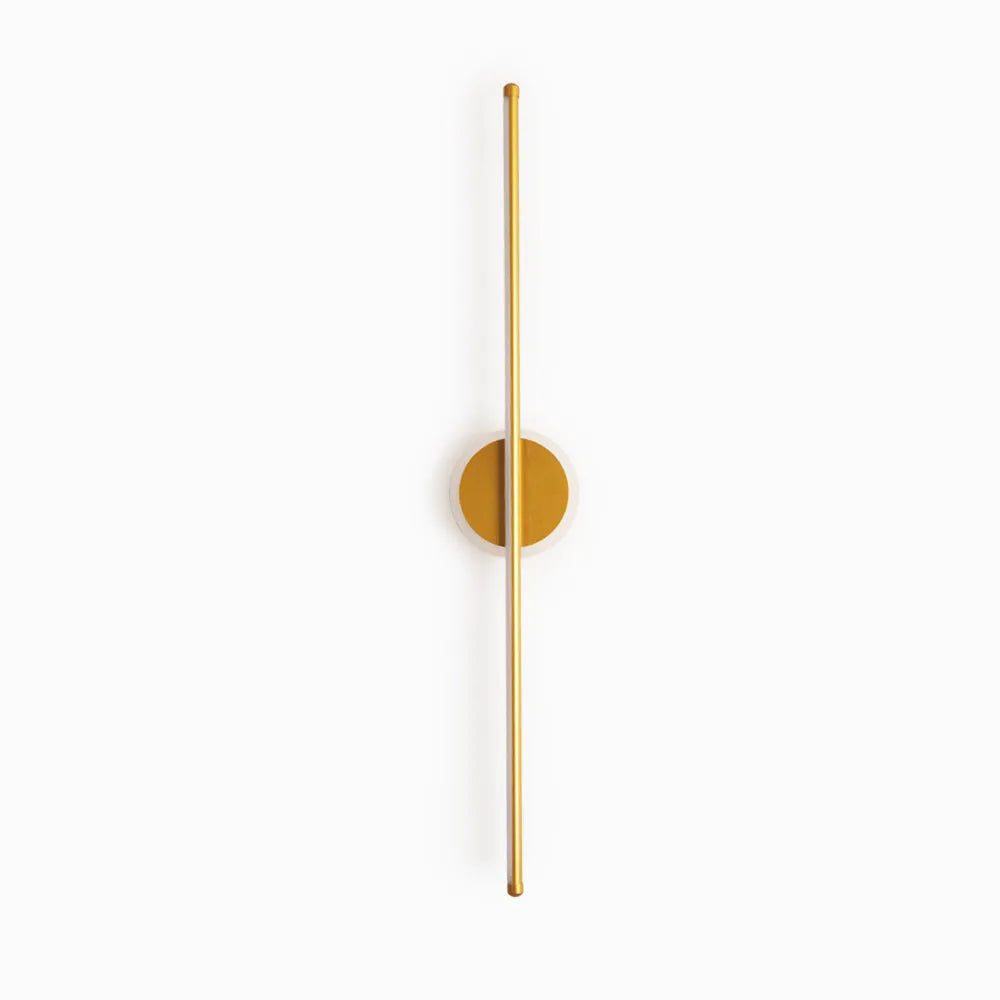 Arisha LED Linear Mirror Front Vanity Wall Lamp, Black/Gold