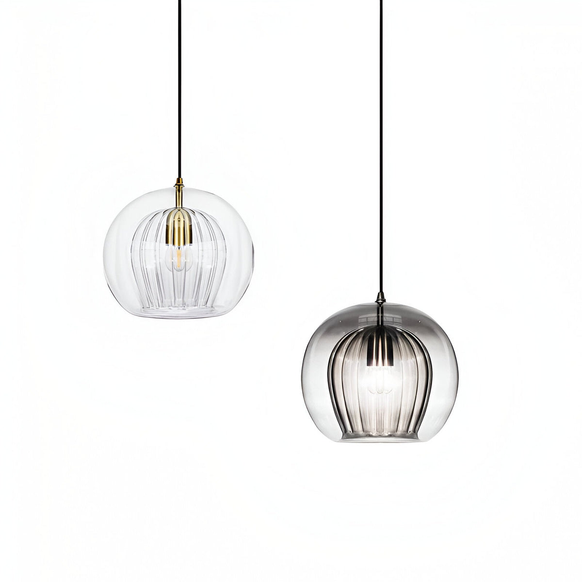 Retro Glass Globe Shape Pendant Light