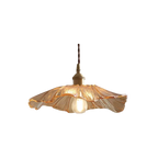 Lotus Glow Vintage Glass Pendant Light