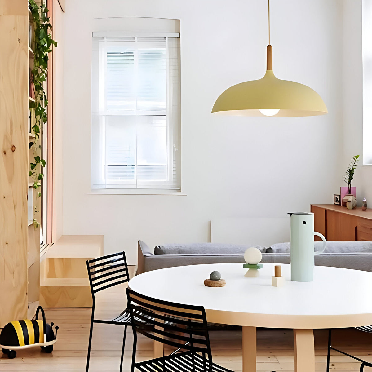 Nordic Style Wood Iron Art Pendant Light