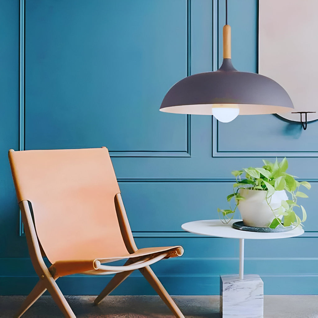 Nordic Style Wood Iron Art Pendant Light