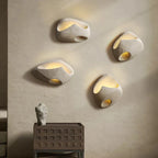 Designer Wall Lamp in Organic Stone Boho Style
