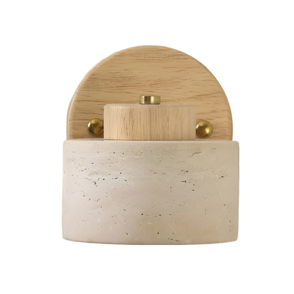 Study Reading Minimalist Travertine Stone Wall Light