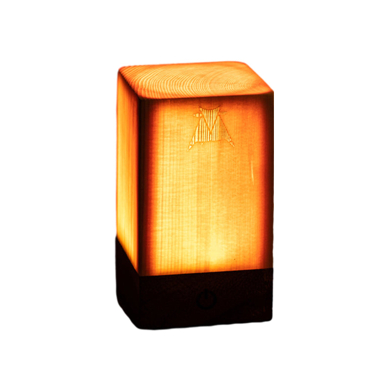 Stylish LED Table Lamp - WoodGlow