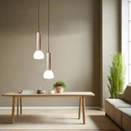 Elegant Travertine Cream Style Pendant Light