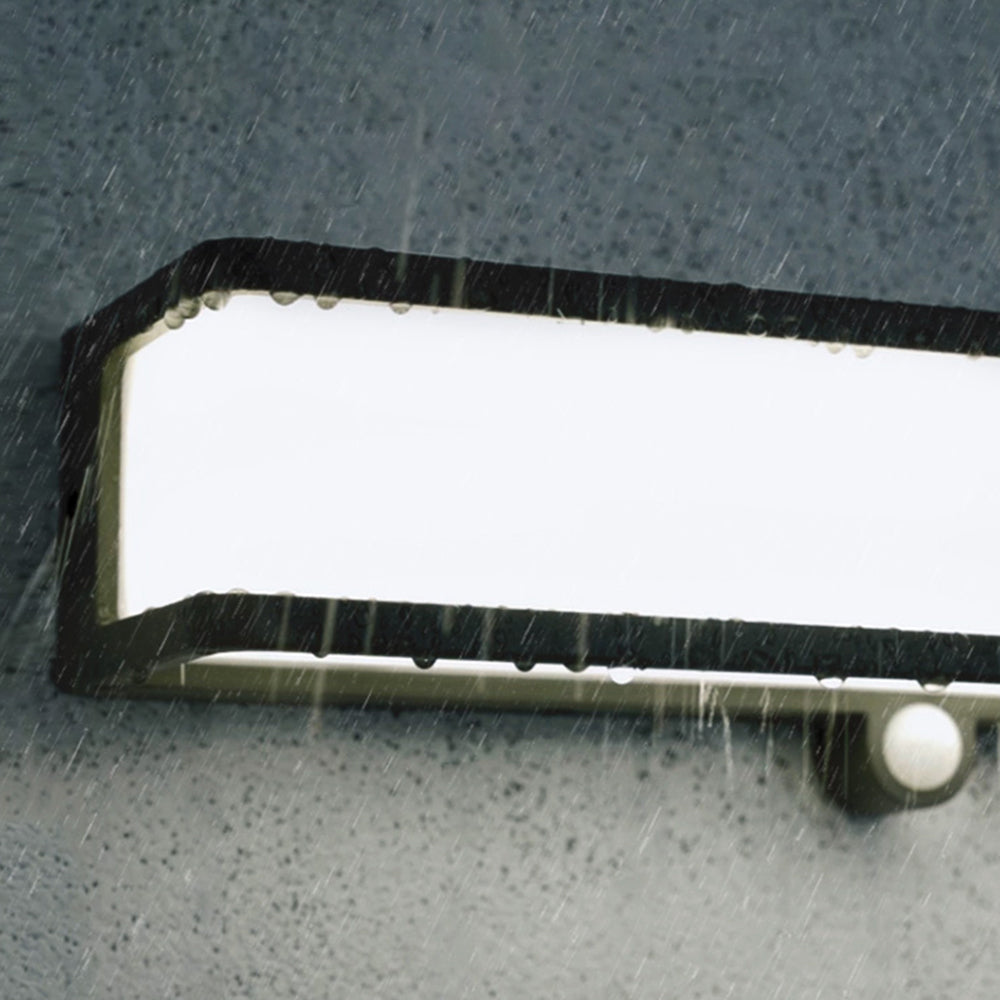 Modern Minimalist Rectangular Acrylic Sensor Solar Waterproof Outdoor Wall Light