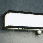 Modern Minimalist Rectangular Acrylic Sensor Solar Waterproof Outdoor Wall Light