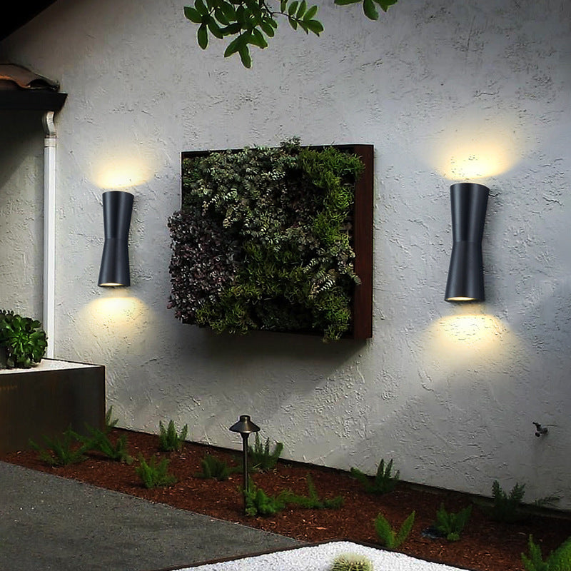 Minimalist Torch Metal Acrylic LED Outdoor Wall Lamp