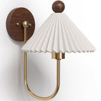 Nordic Solid Wood Bedside Wall Light