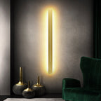 Azin Simple Linear Wall Sconce Black/Gold Living Room