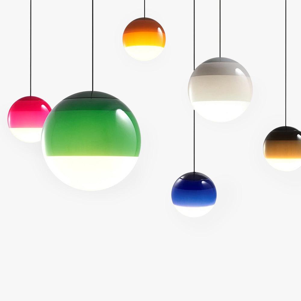 Edith Modern Bubble Suspension Light. Black/Gray/Blue/Pink. Living Room