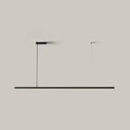 Arisha Minimalist Linear Metal Pendant Light, White/Black