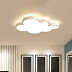 Cloud Flush Light Fixture Contemporary Acrylic LED Bedroom Close to Ceiling Lamp